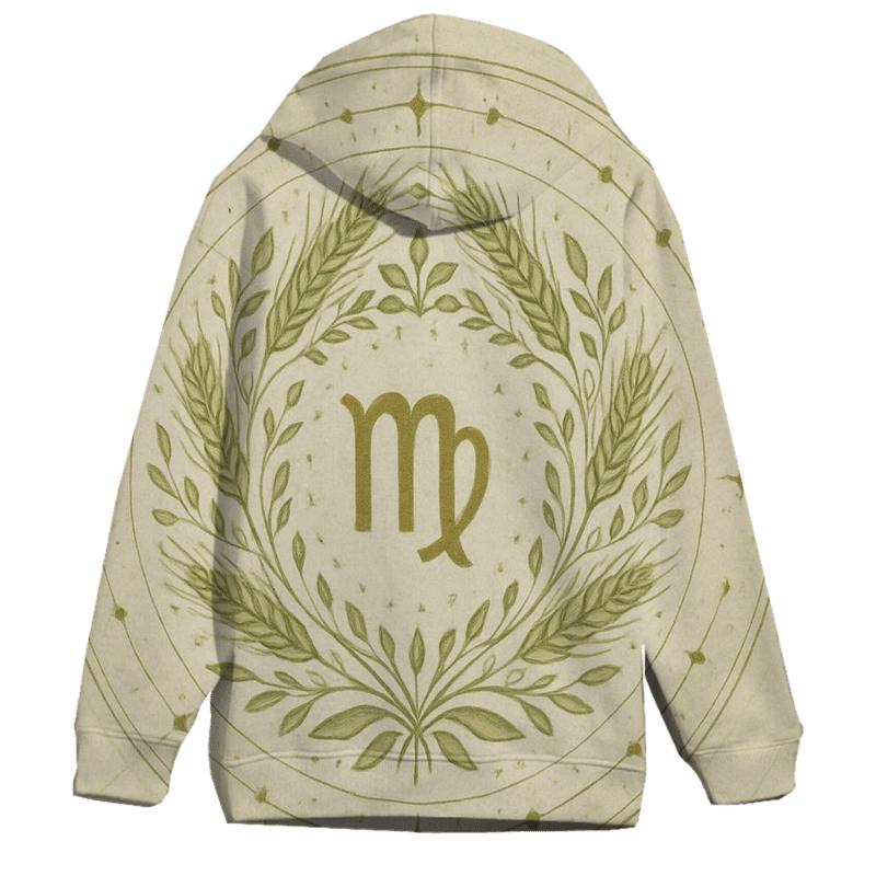 Virgo Wheat Sheaf Earth Mandala designer hoodies