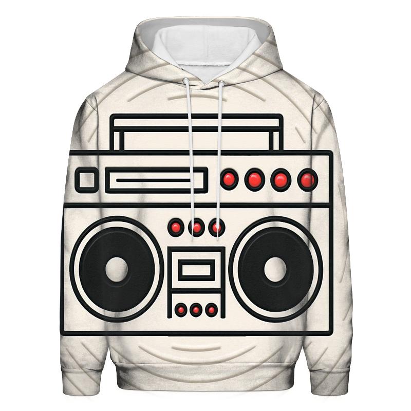 Boombox Outline Echo Rings hoodie trends