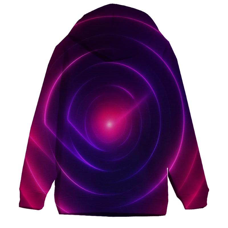 Neon Magenta Pulse Field printed hoodies