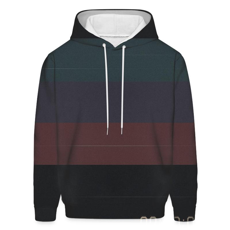 VHS Tracking Bar Gradient Bands embroidered hoodies