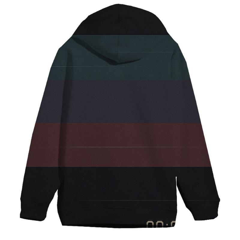 VHS Tracking Bar Gradient Bands embroidered hoodies
