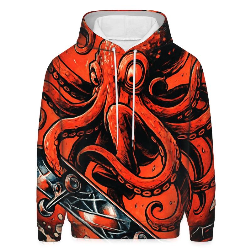 Mirrored Skate Kraken custom hoodies
