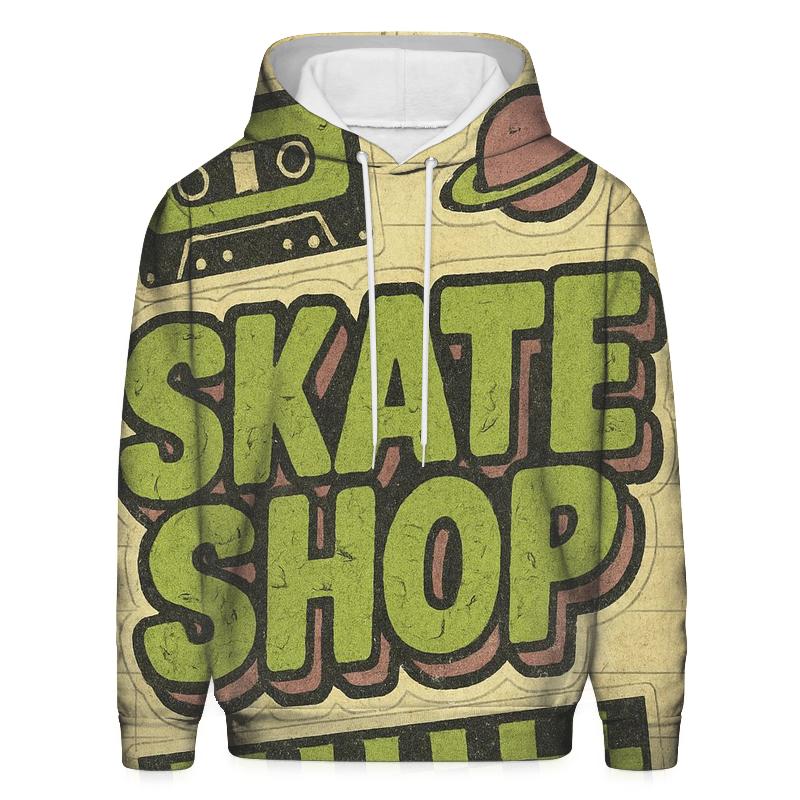 Faded Nineties Skate Shop Sticker Collage heavyweight hoodies