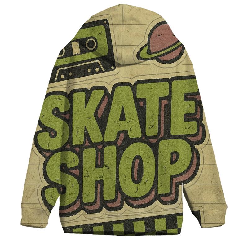 Faded Nineties Skate Shop Sticker Collage heavyweight hoodies