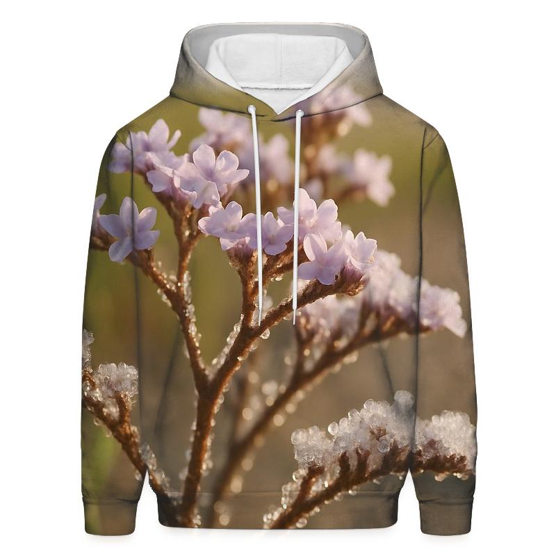 Tidal Marsh Sea Lavender With Salt Crystals After Evaporation designer hoodies