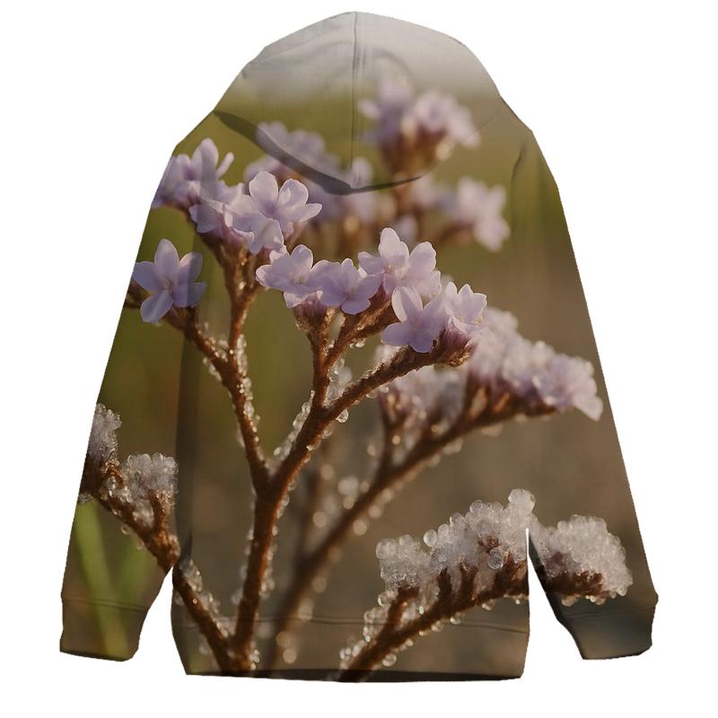 Tidal Marsh Sea Lavender With Salt Crystals After Evaporation designer hoodies