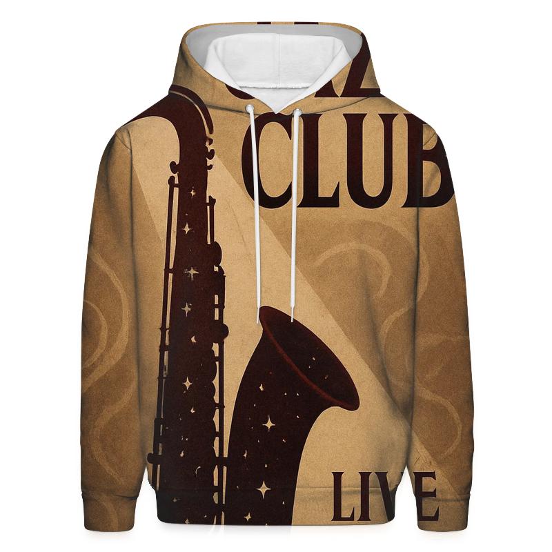 Vintage Jazz Club Night Poster With Starry Spotlight custom hoodies
