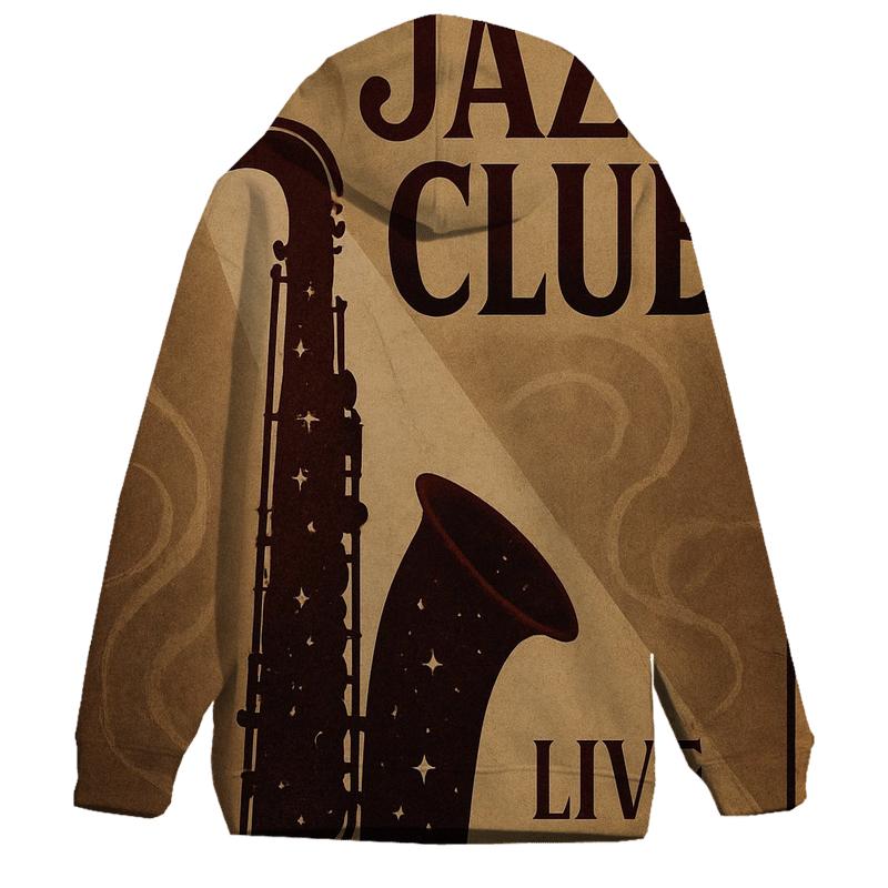 Vintage Jazz Club Night Poster With Starry Spotlight custom hoodies