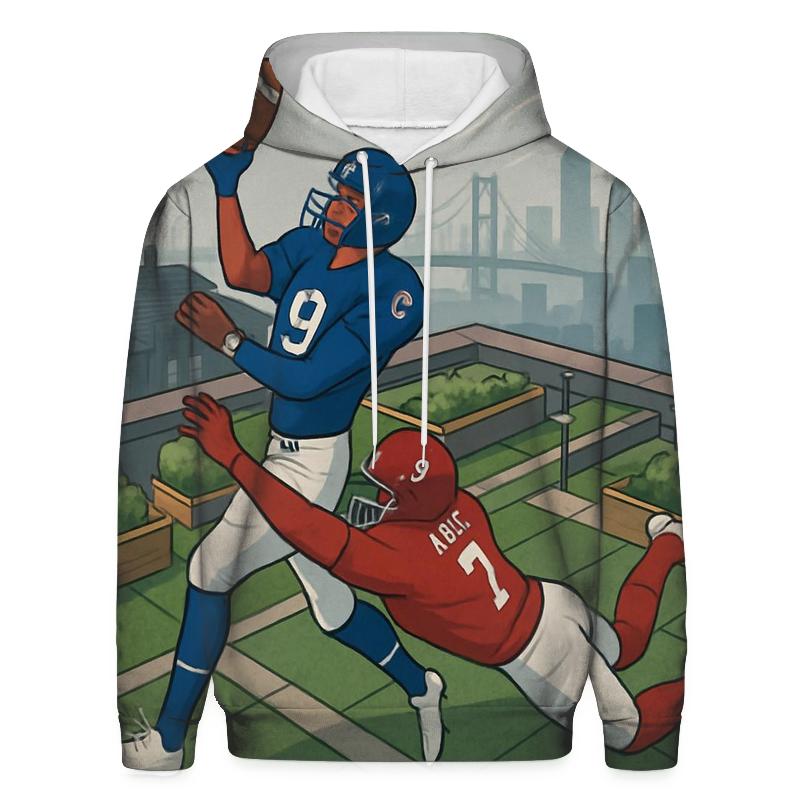 Rooftop Garden Scrimmage Above Two Cities custom hoodies