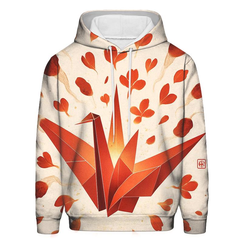Origami Meteor Bloom zip-up hoodies