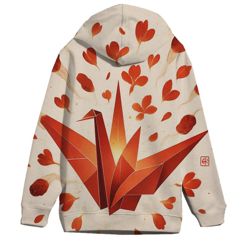 Origami Meteor Bloom zip-up hoodies