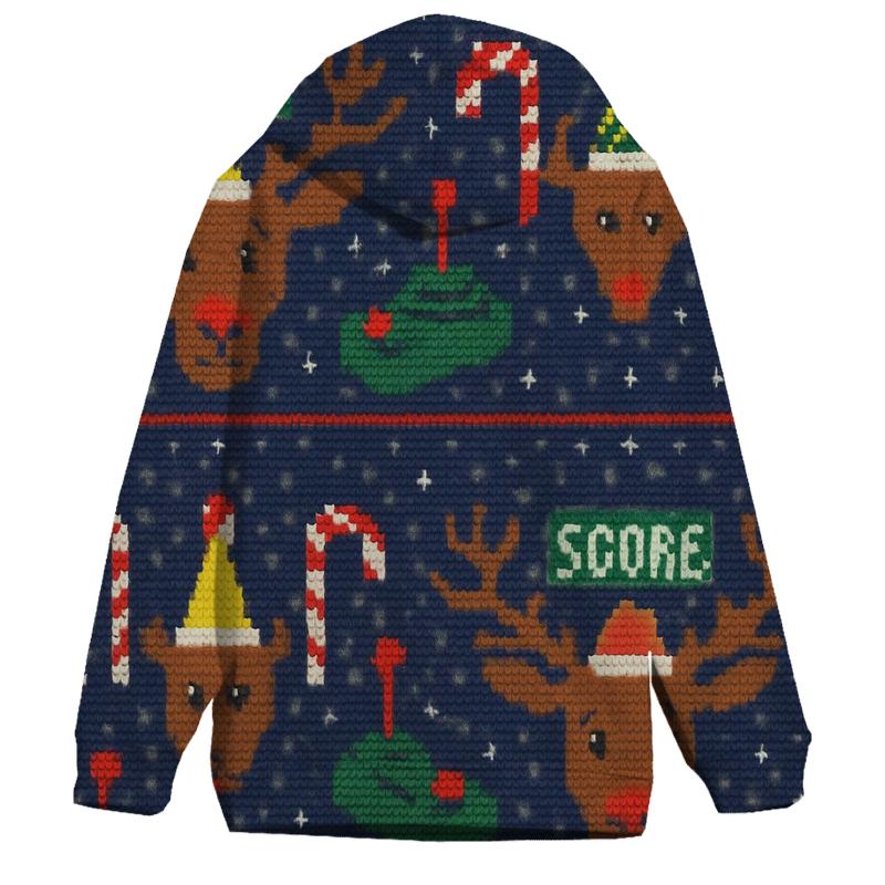 Reindeer Arcade Pixel Party Design hoodie designs