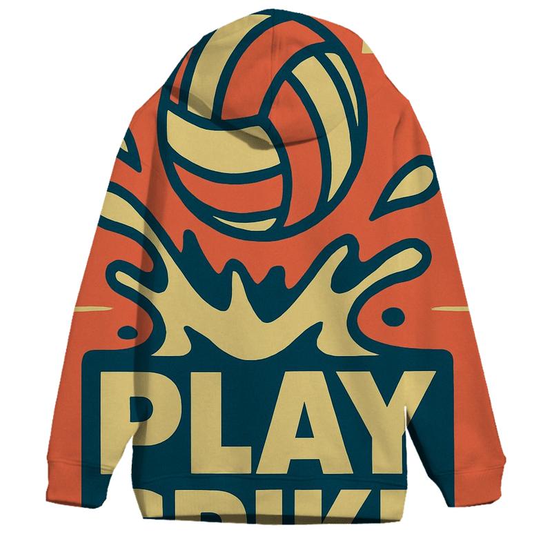 Volleyball Beach Sand Splash Typography lightweight hoodies