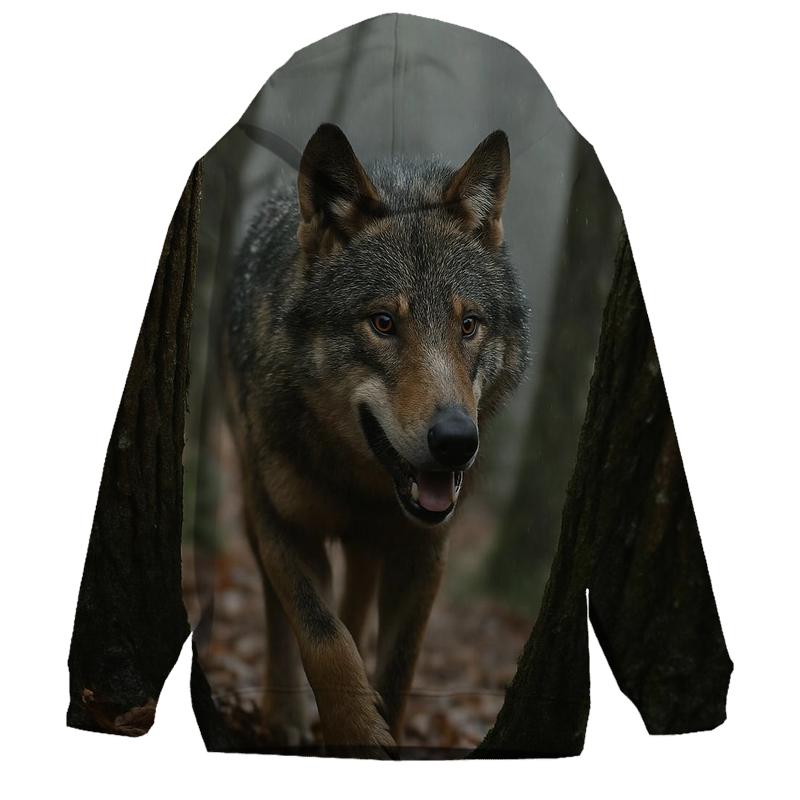 Italian Apennine Wolf In Chestnut Grove Rain custom hoodies