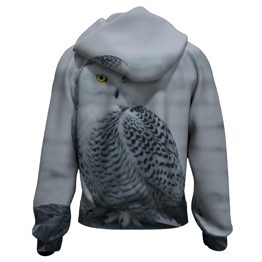 Glacier Edge Sentinel Snowy Owl hoodies fashion