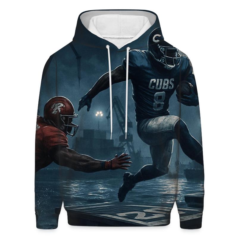 Harbor Night Match On Floating Cargo Pallets graphic hoodies
