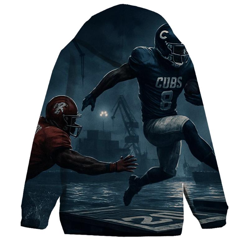 Harbor Night Match On Floating Cargo Pallets graphic hoodies