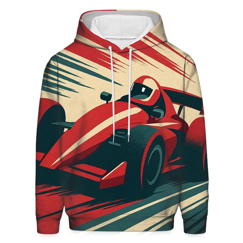 Retro Futurist Racing Poster hoodie styles