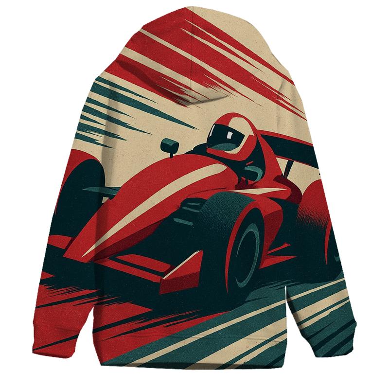 Retro Futurist Racing Poster hoodie styles