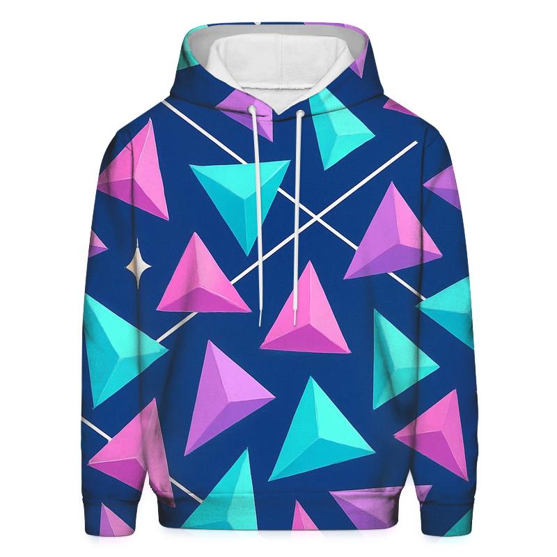 Laser Prism Triangle Scatter hoodies fashion