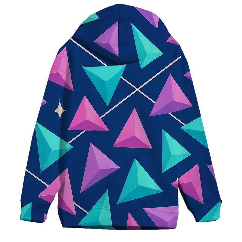 Laser Prism Triangle Scatter hoodies fashion