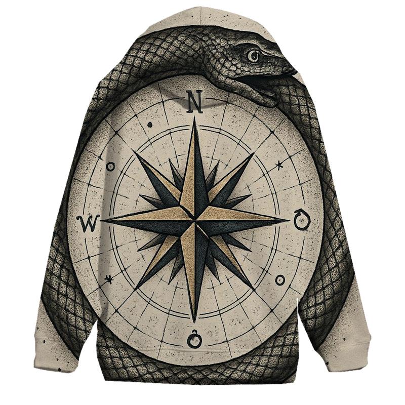 Astral Compass Ouroboros lightweight hoodies