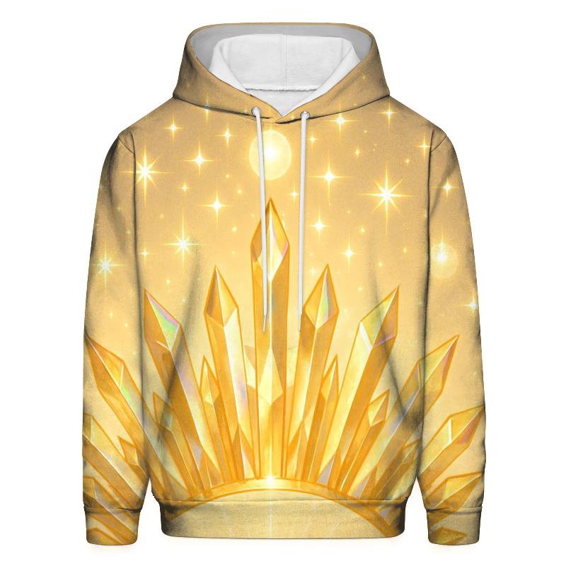 Golden Prism Crownburst embroidered hoodies