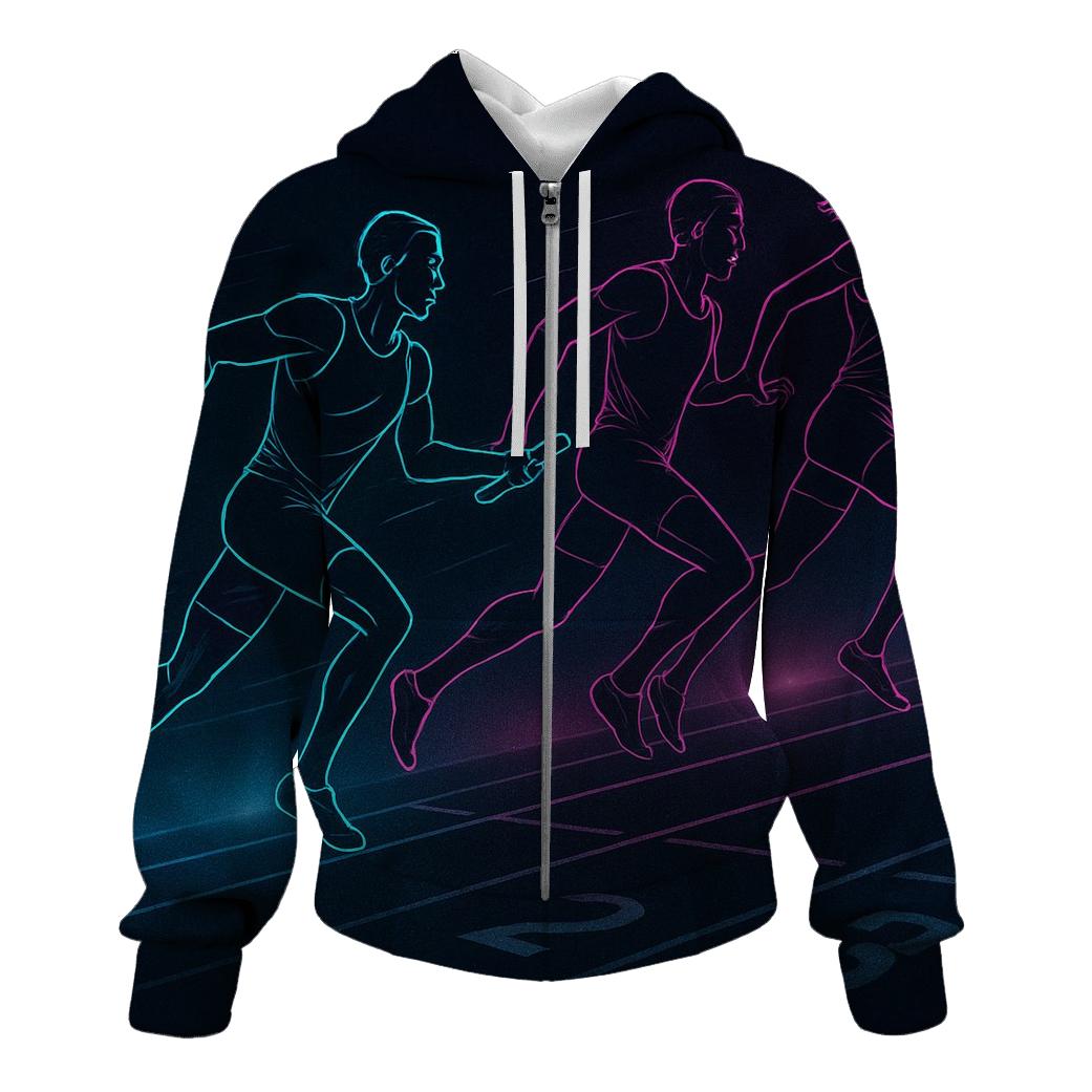 Neon Sprint Relay Exchange custom hoodies