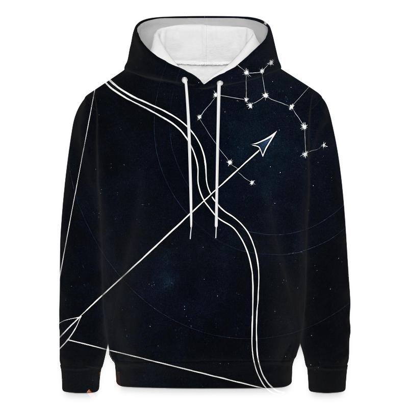Sagittarius Archer Galactic Coordinate Map lightweight hoodies