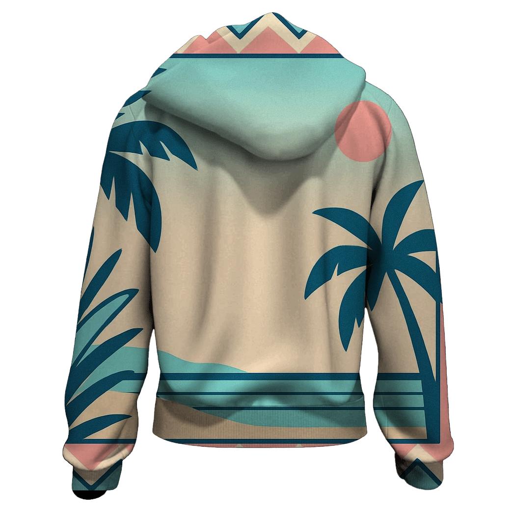 Miami Vice Pastel Wave Border hoodie designs