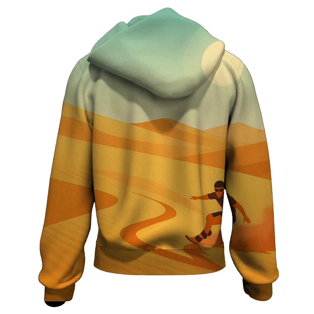 Desert Dunes Sandboarding Challenge zip-up hoodies