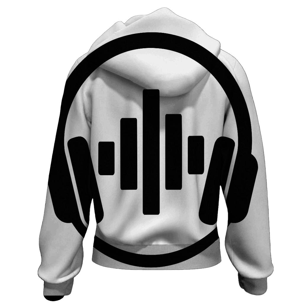 Monochrome Headphone Halo graphic hoodies