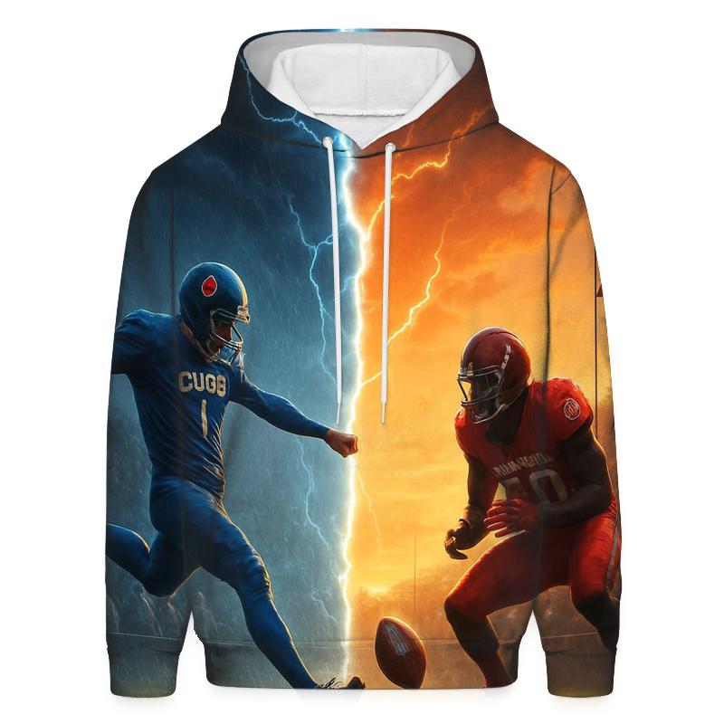 Stormfront Lightning Kickoff Across A Split Field designer hoodies