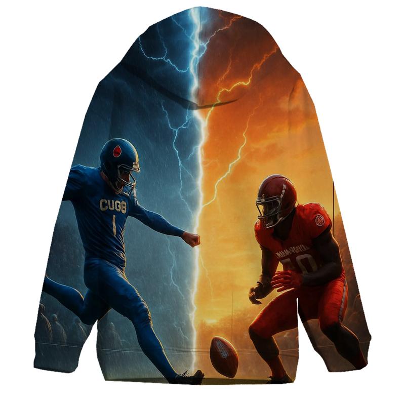 Stormfront Lightning Kickoff Across A Split Field designer hoodies
