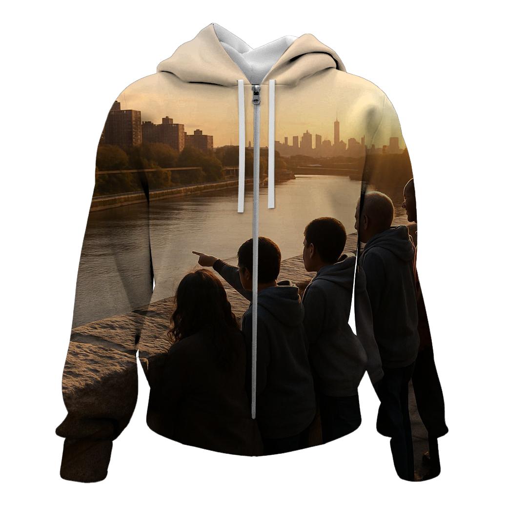 Harlem River Sunset From High Bridge hoodie trends