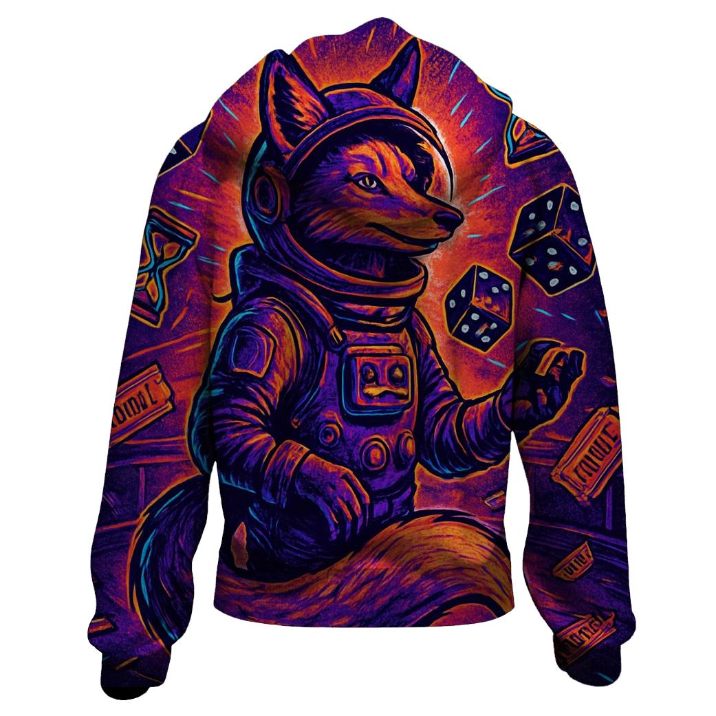 Gravity Juggler Fox printed hoodies