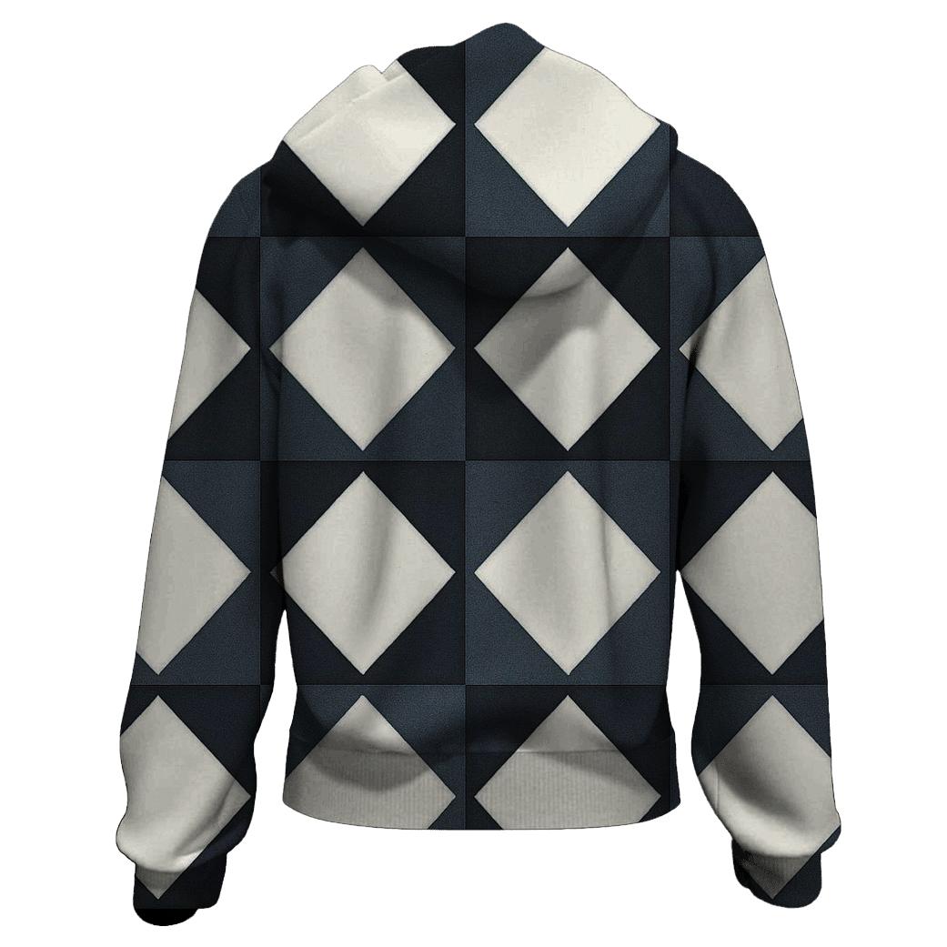 Itajime Eclipse Window Grid embroidered hoodies