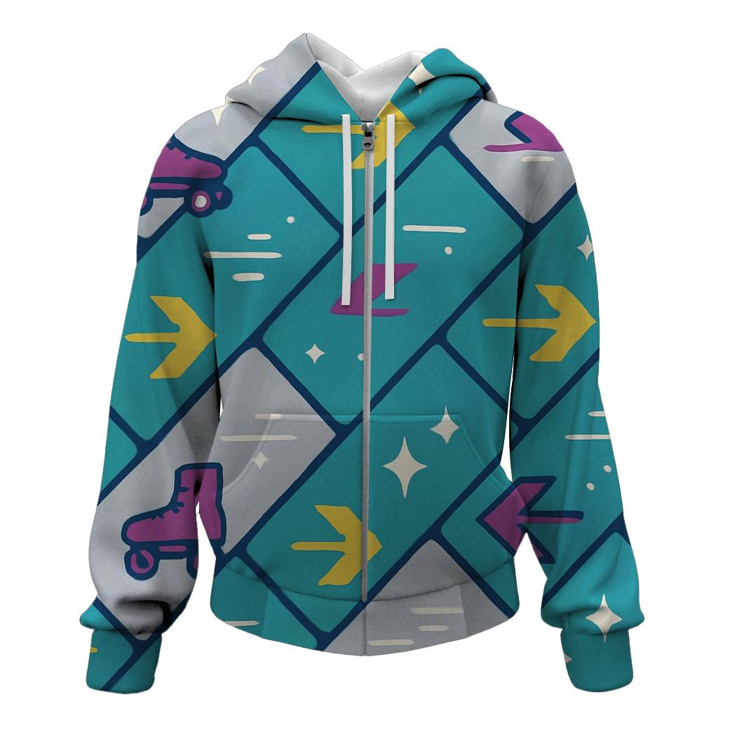 Vector Roller Rink Floor Tiles hoodies fashion