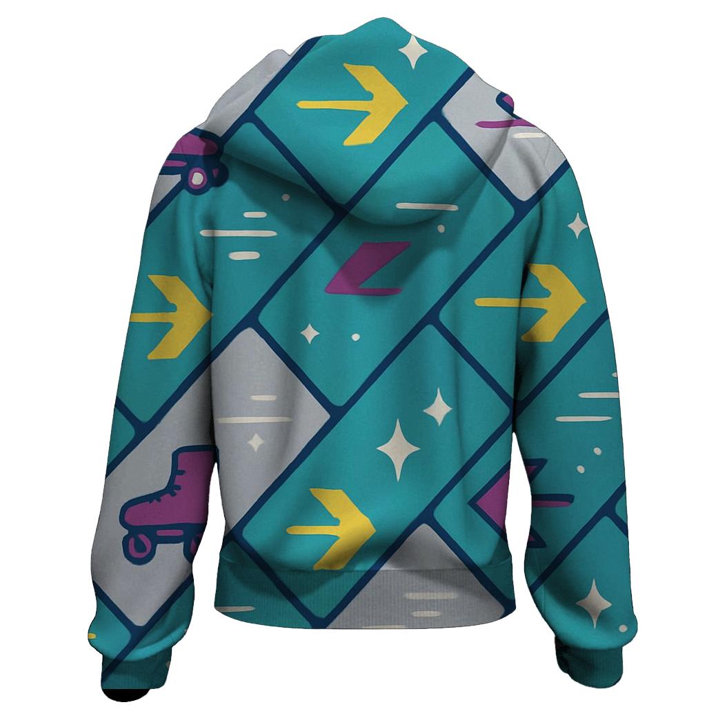 Vector Roller Rink Floor Tiles hoodies fashion