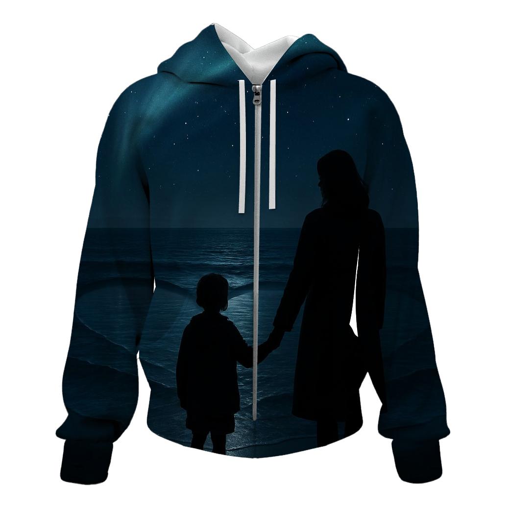 The Heart Harbor Where Every Storm Learns Peace zip-up hoodies