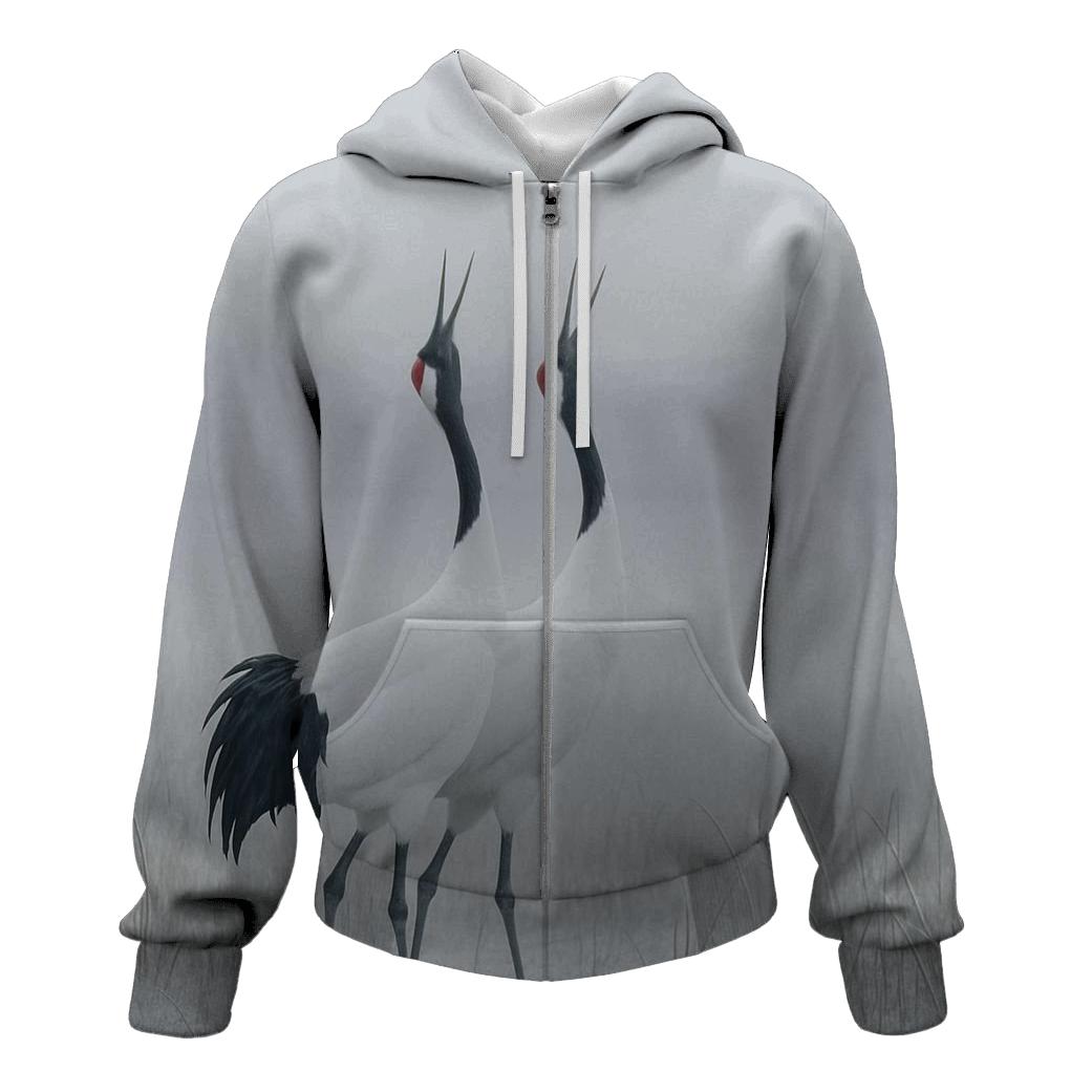 Mistline Chorus Red Crowned Crane hoodie styles