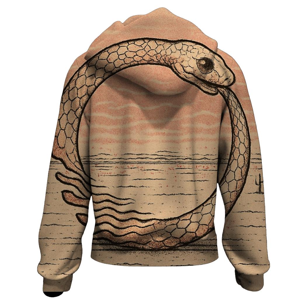 Salt Desert Ouroboros Mirage zip-up hoodies