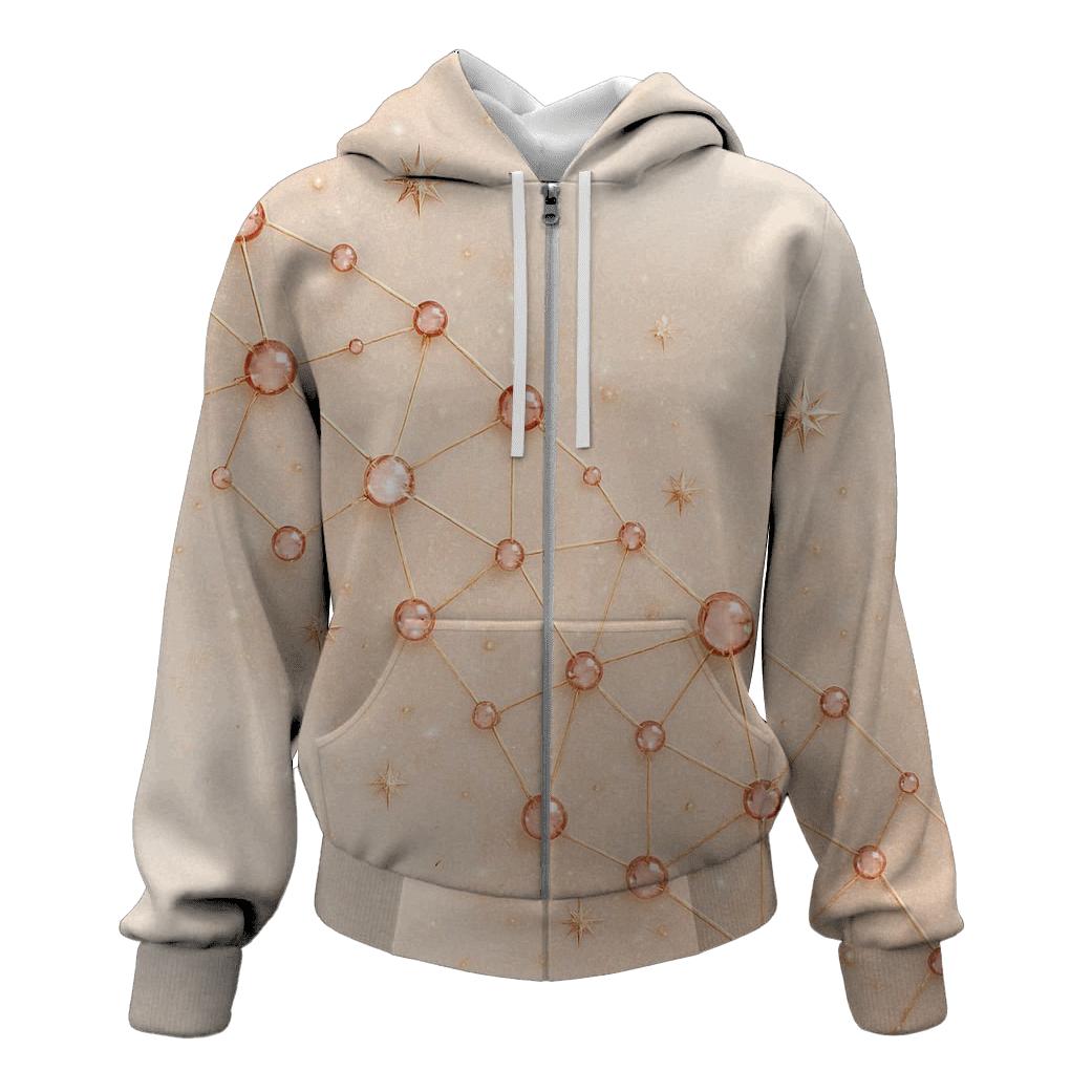 Rose Gold Constellation Veil lightweight hoodies