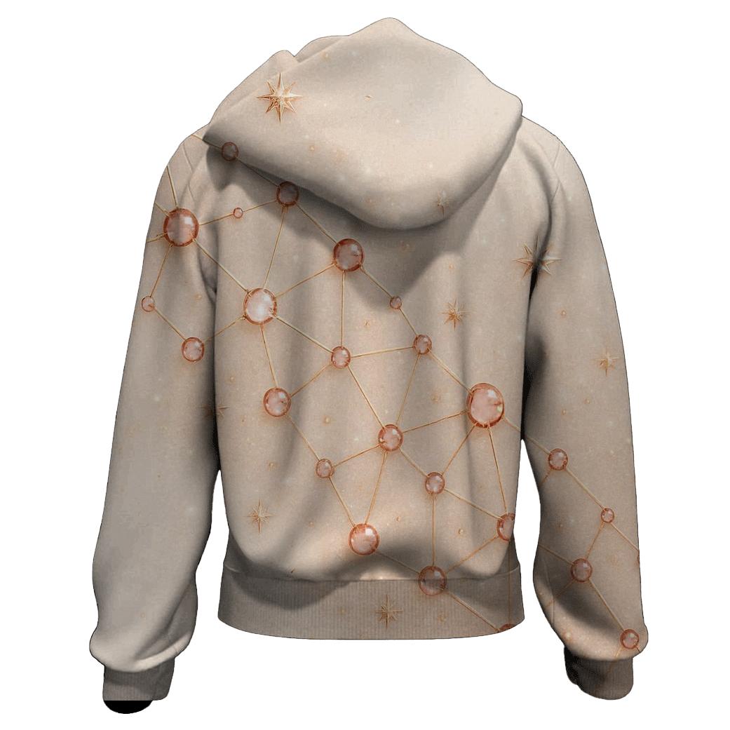 Rose Gold Constellation Veil lightweight hoodies