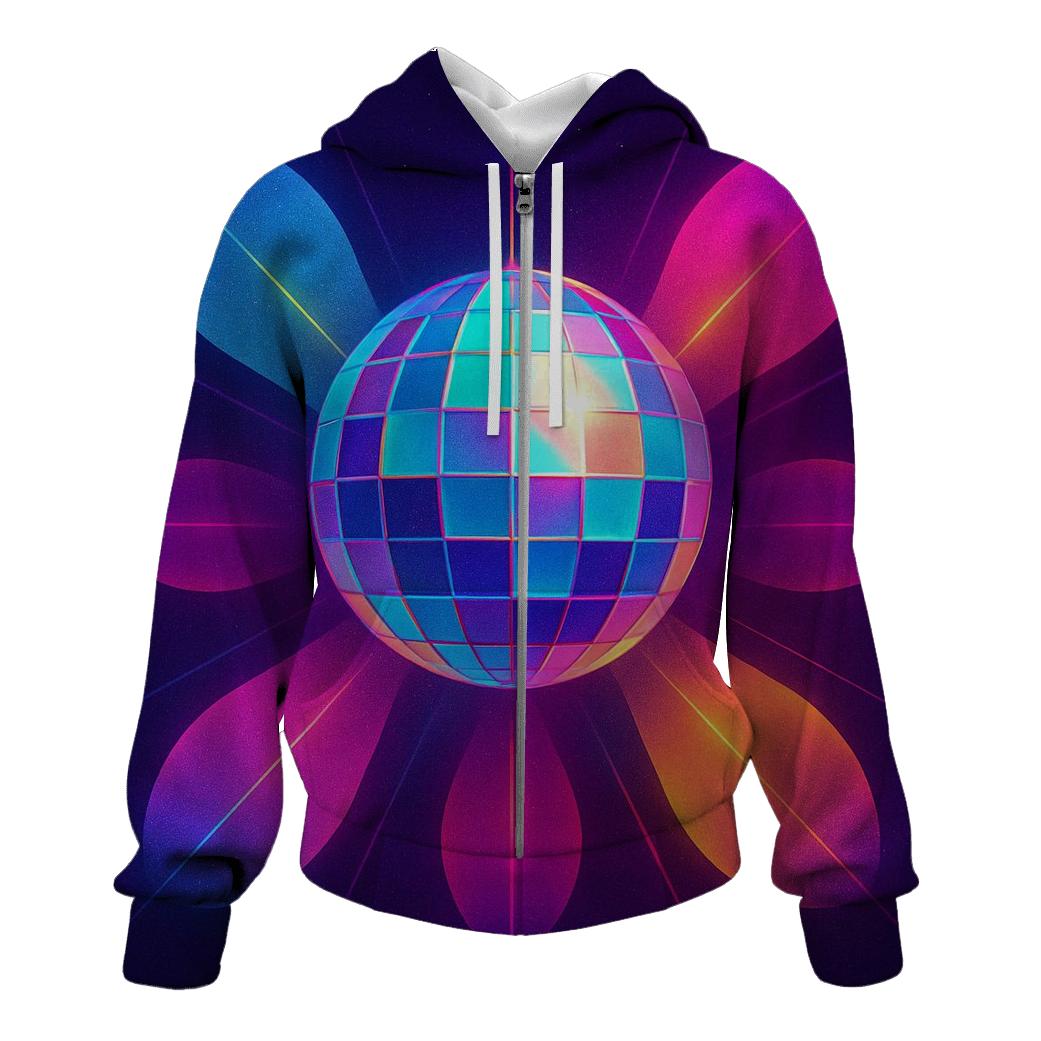 Disco Ball Prism Bloom custom hoodies
