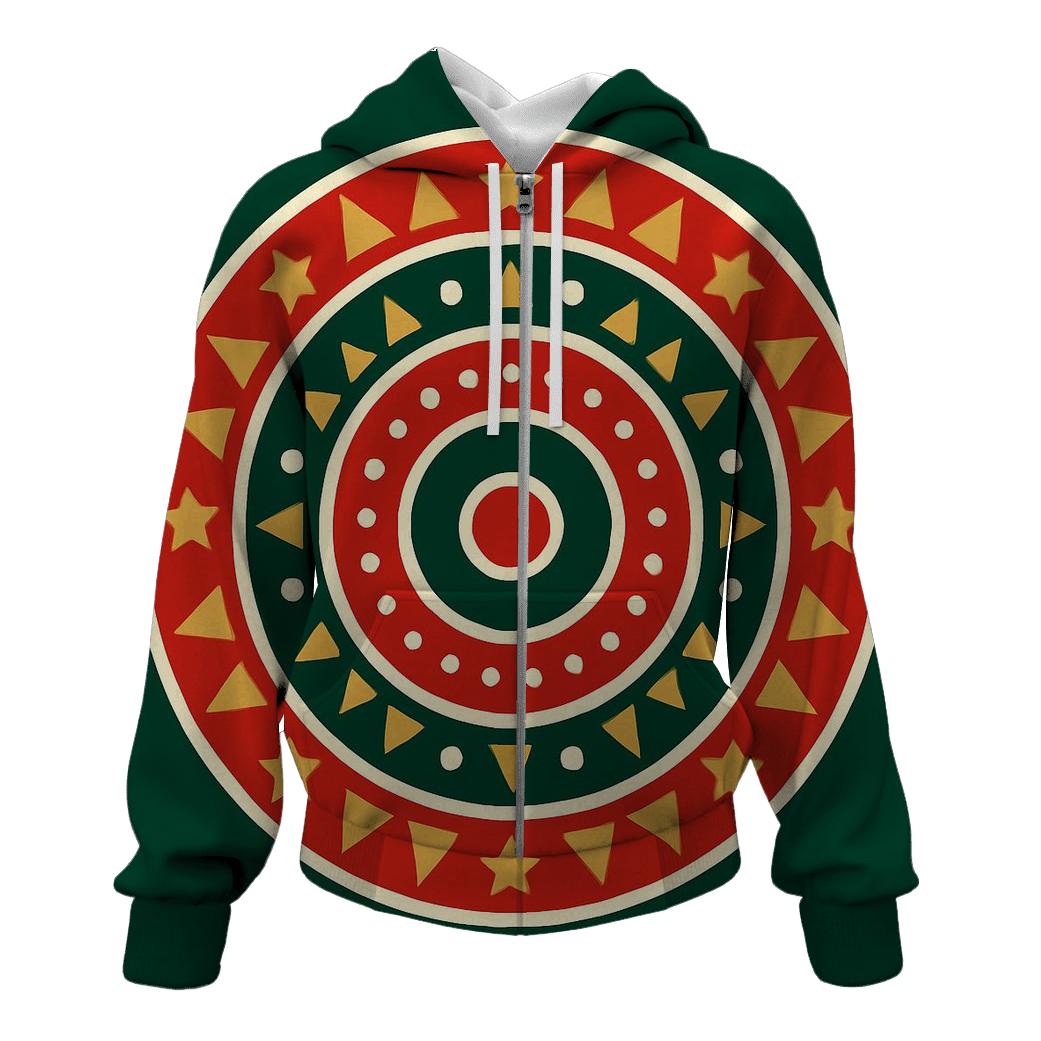 Ornament Mandala Rings lightweight hoodies