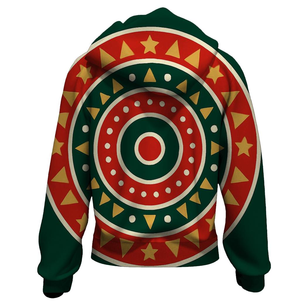 Ornament Mandala Rings lightweight hoodies