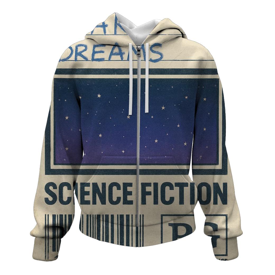 Retro Eighties VHS Night Sky Rental Label premium hoodies