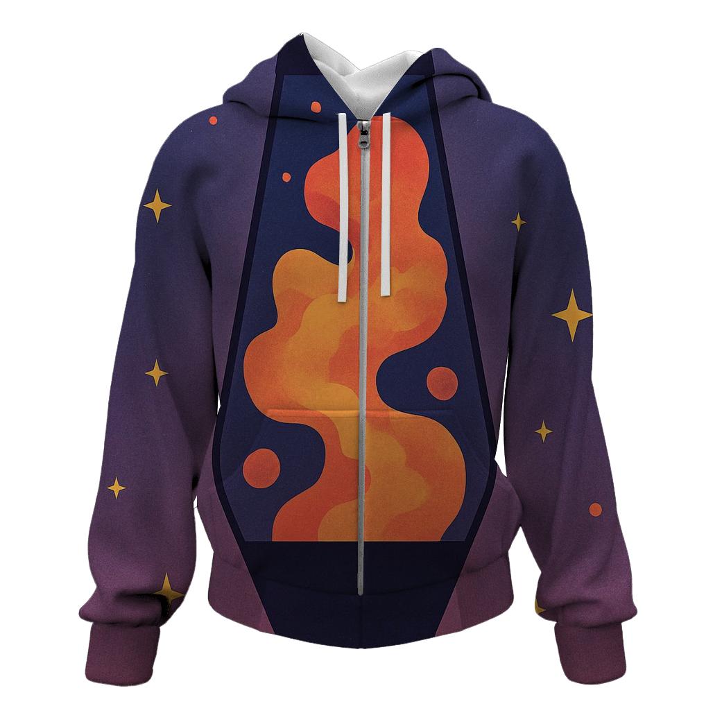 Lava Lamp Nebula Glow graphic hoodies