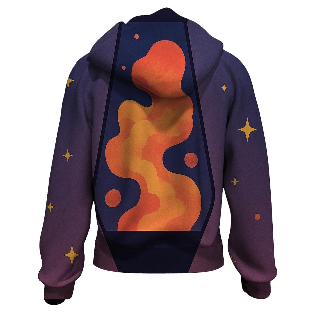 Lava Lamp Nebula Glow graphic hoodies